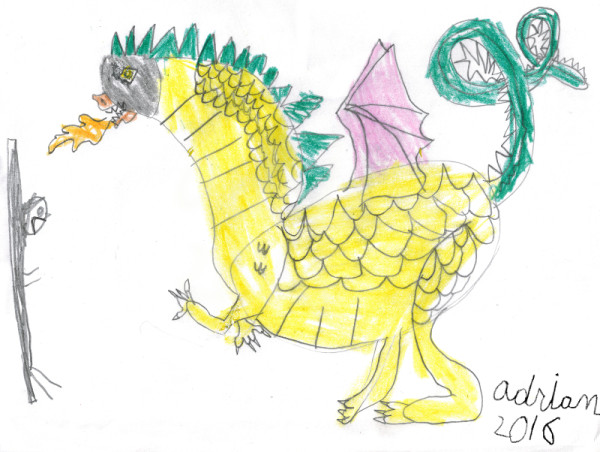Dragon By Adrian 19 Feb 2016 Colored Pencils