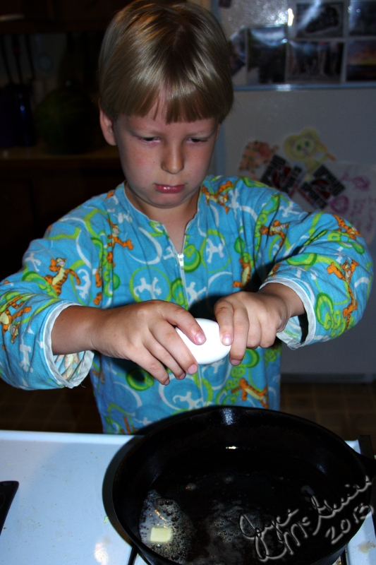 Frying egg
